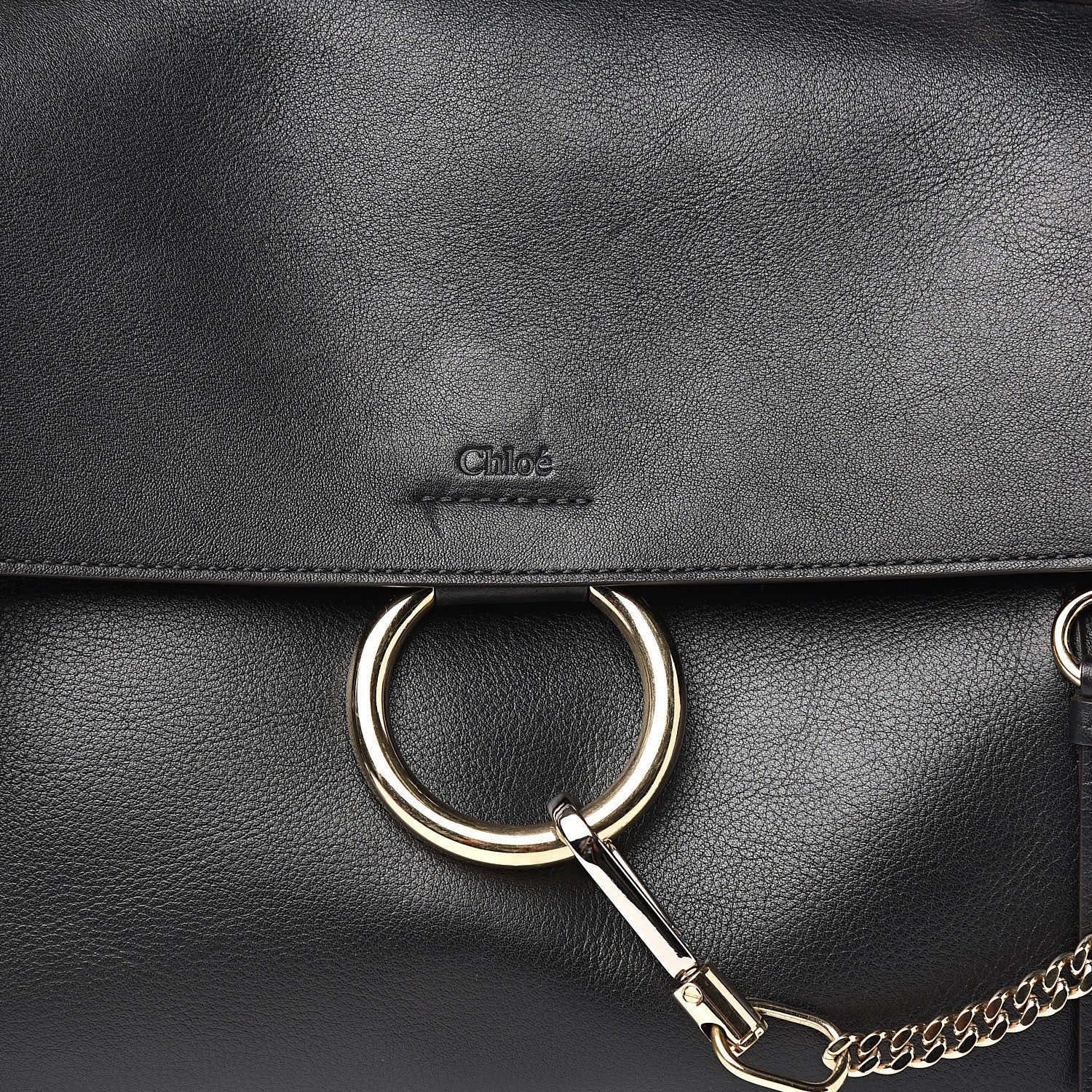 Chloe Calfskin Medium Faye Day Shoulder Bag Black 10 of 10