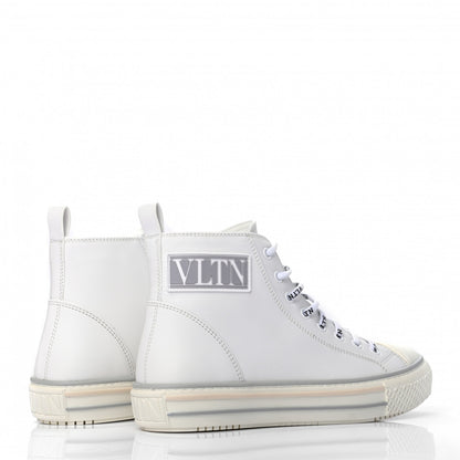 Valentino Garavani Calfskin Womens Giggies High Top Sneakers 37.5 White 4 of 6