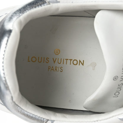 Louis Vuitton Calfskin Monogram Debossed Time Out Sneakers 41 White Silver 6 of 7