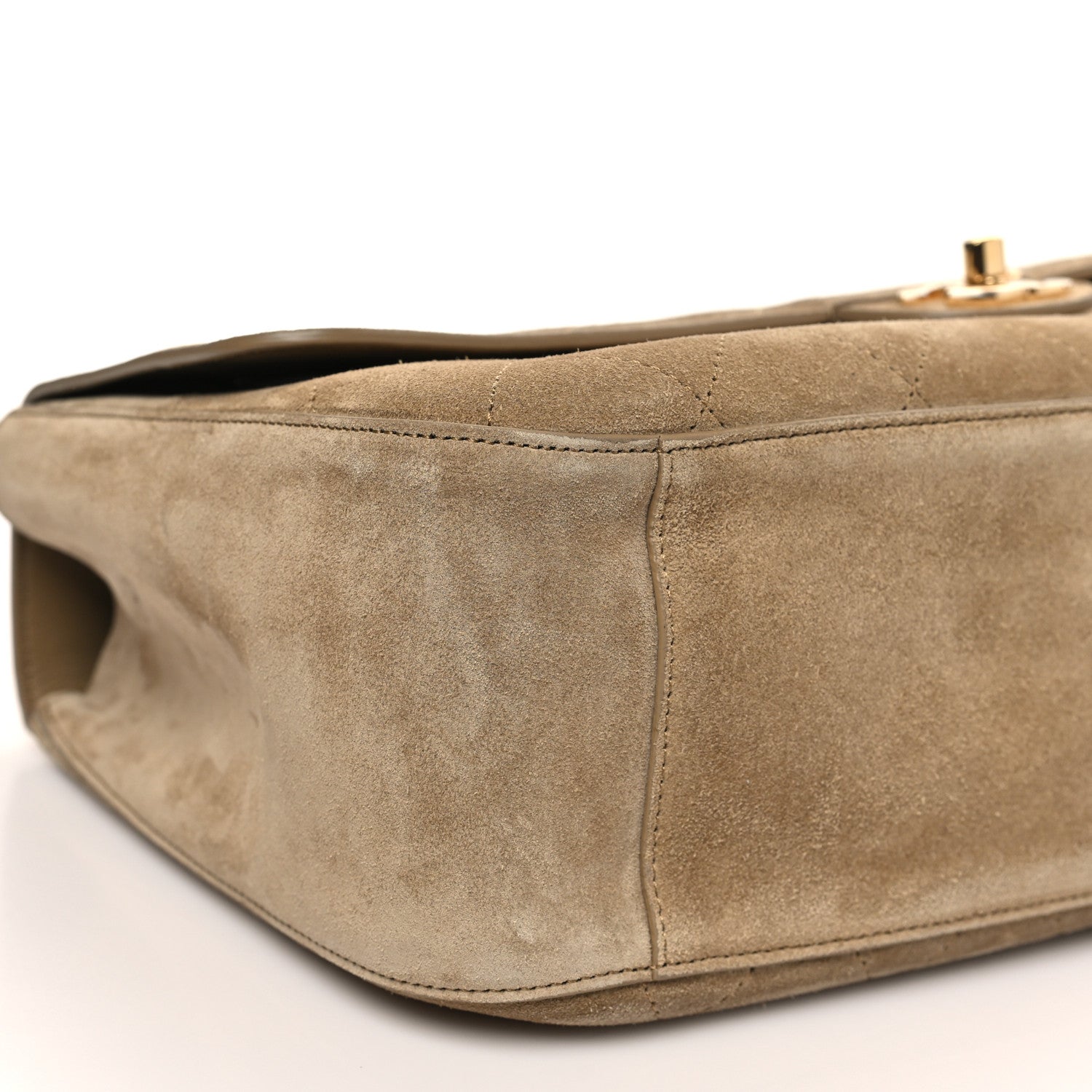 Chanel Suede Calfskin Small Souplissimo Maxi Flap Dark Beige 8 of 10