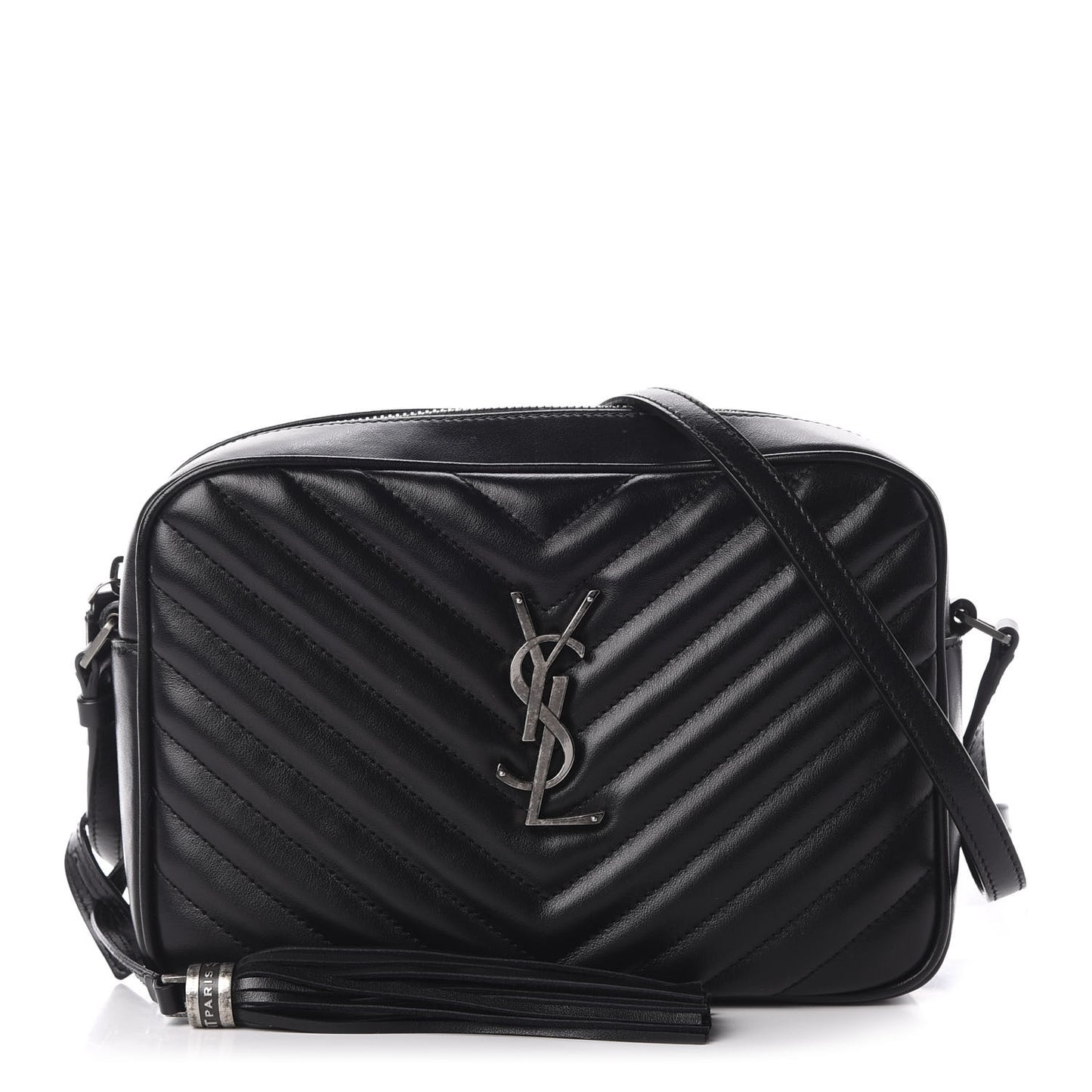 Calfskin Matelasse Monogram Lou Camera Bag Black