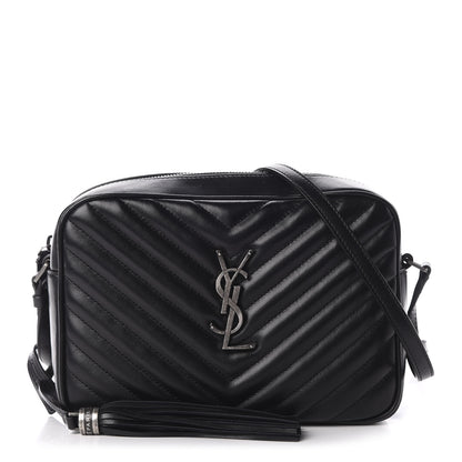 Saint Laurent Calfskin Matelasse Monogram Lou Camera Bag Black 1 of 10