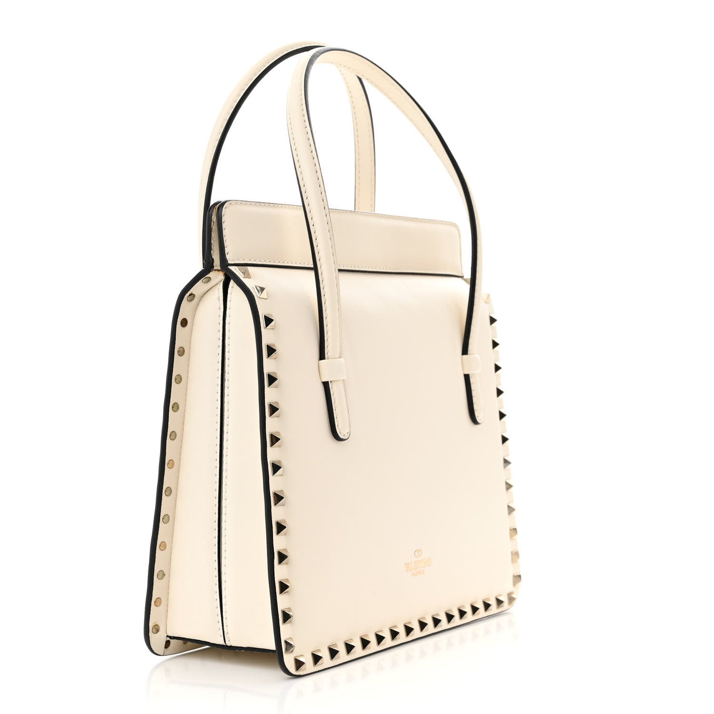 Vitello Rockstud Tote Ivory