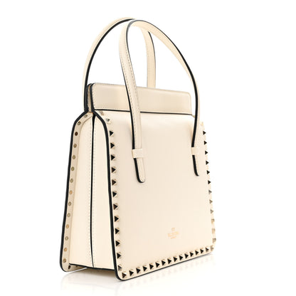 Valentino Garavani Vitello Rockstud Tote Ivory 3 of 12