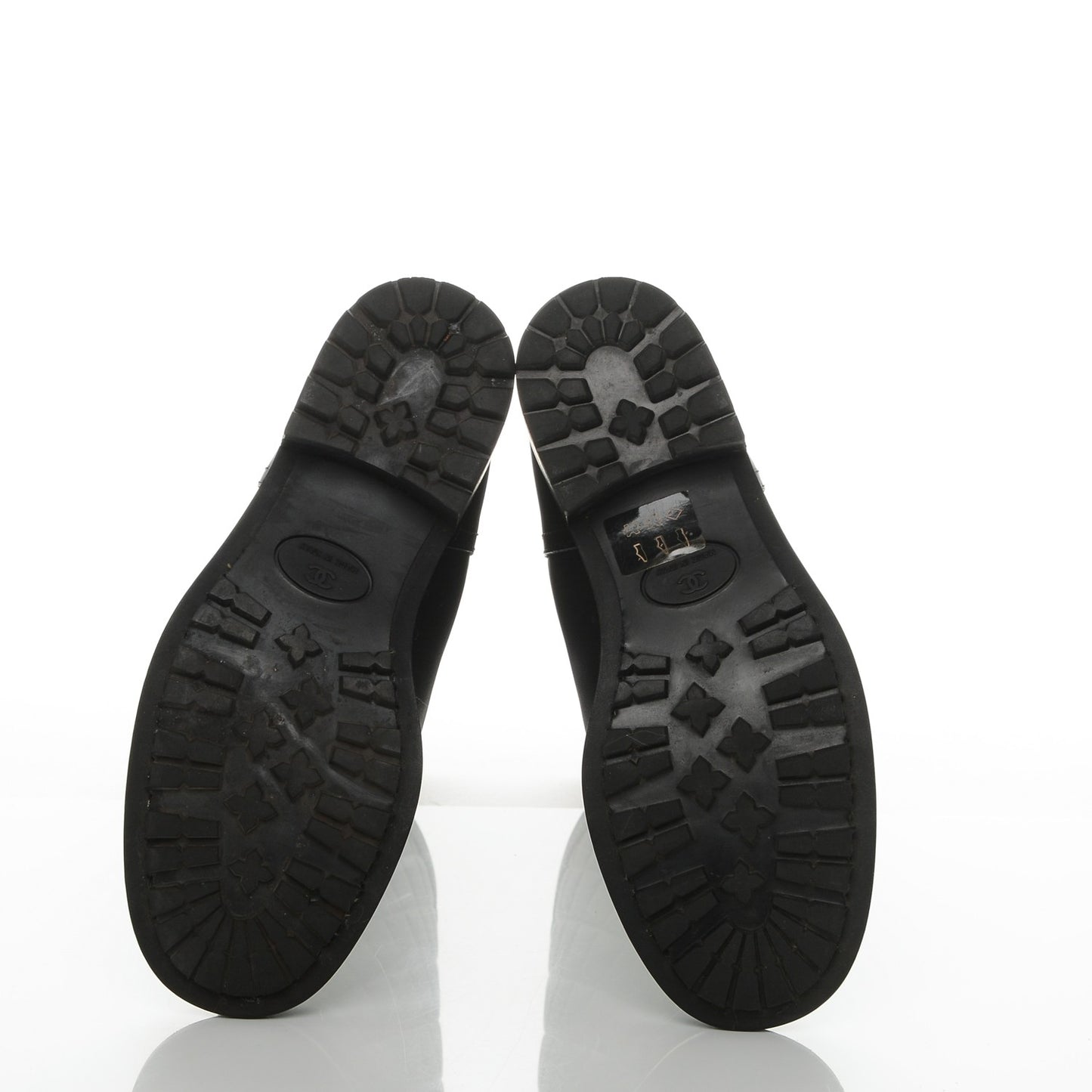 Calfskin Quilted Riding Boots 36.5 Black