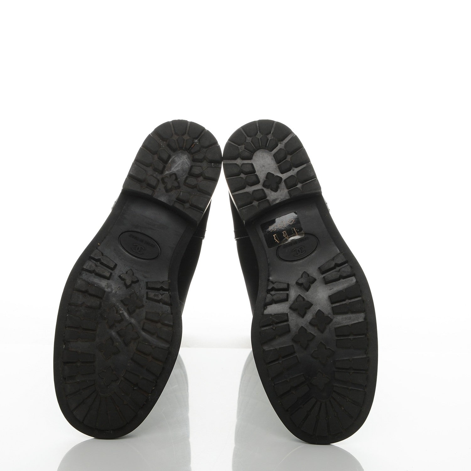 Chanel Calfskin Quilted Riding Boots 36.5 Black 5 of 6