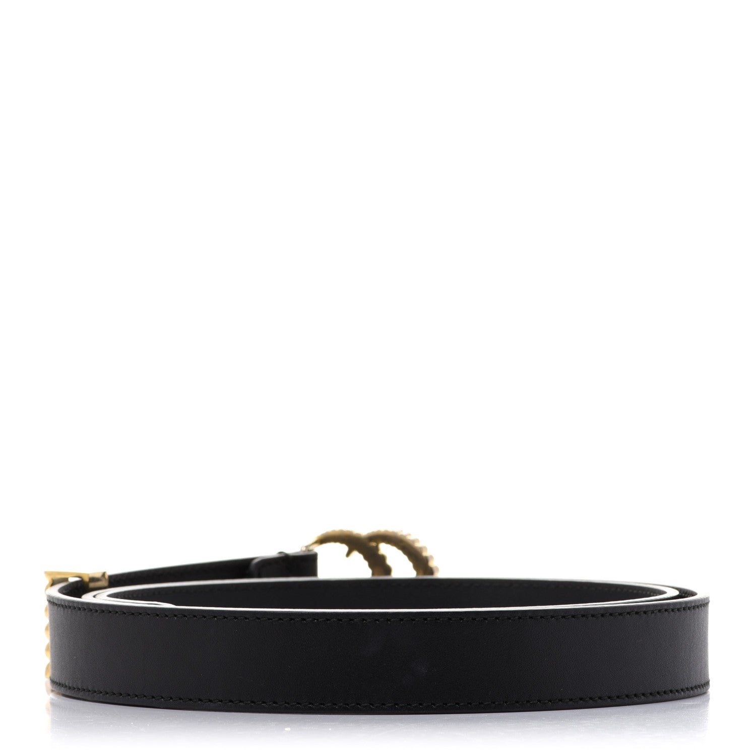 Gucci Moon Calfskin Torchon Double G 25mm Belt 105 42 Black 2 of 6