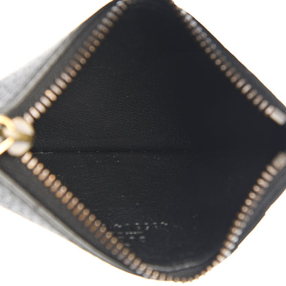 Gucci Calfskin Boar Effect GG Marmont Coin Case Card Holder Black 4 of 5
