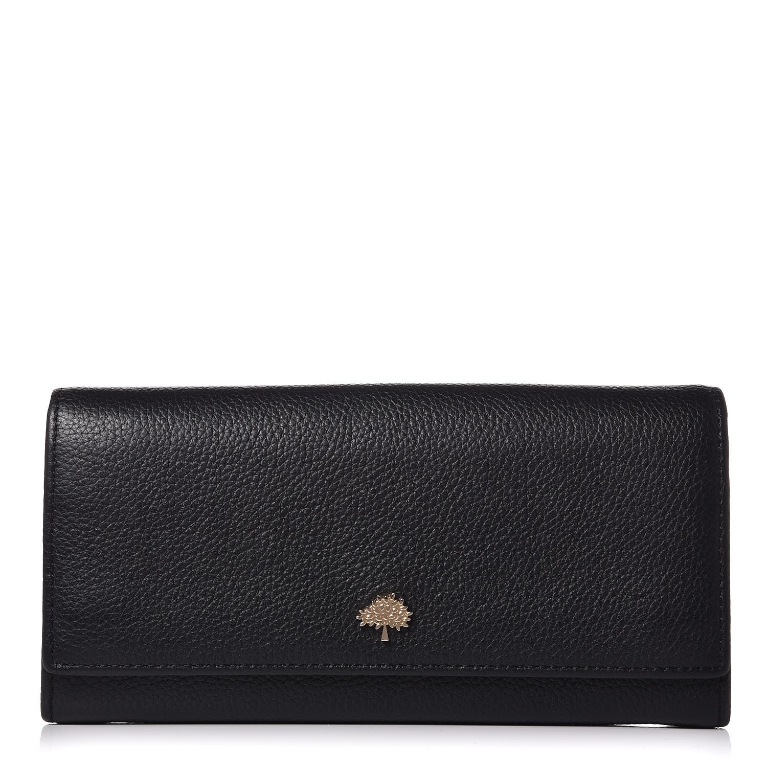 Mulberry Classic Grain Small Tree Continental Wallet Black 1 of 7
