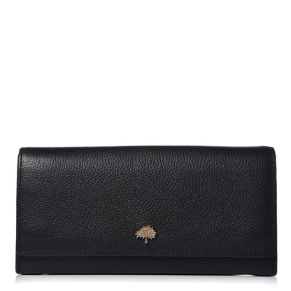 Mulberry Classic Grain Small Tree Continental Wallet Black 1 of 7