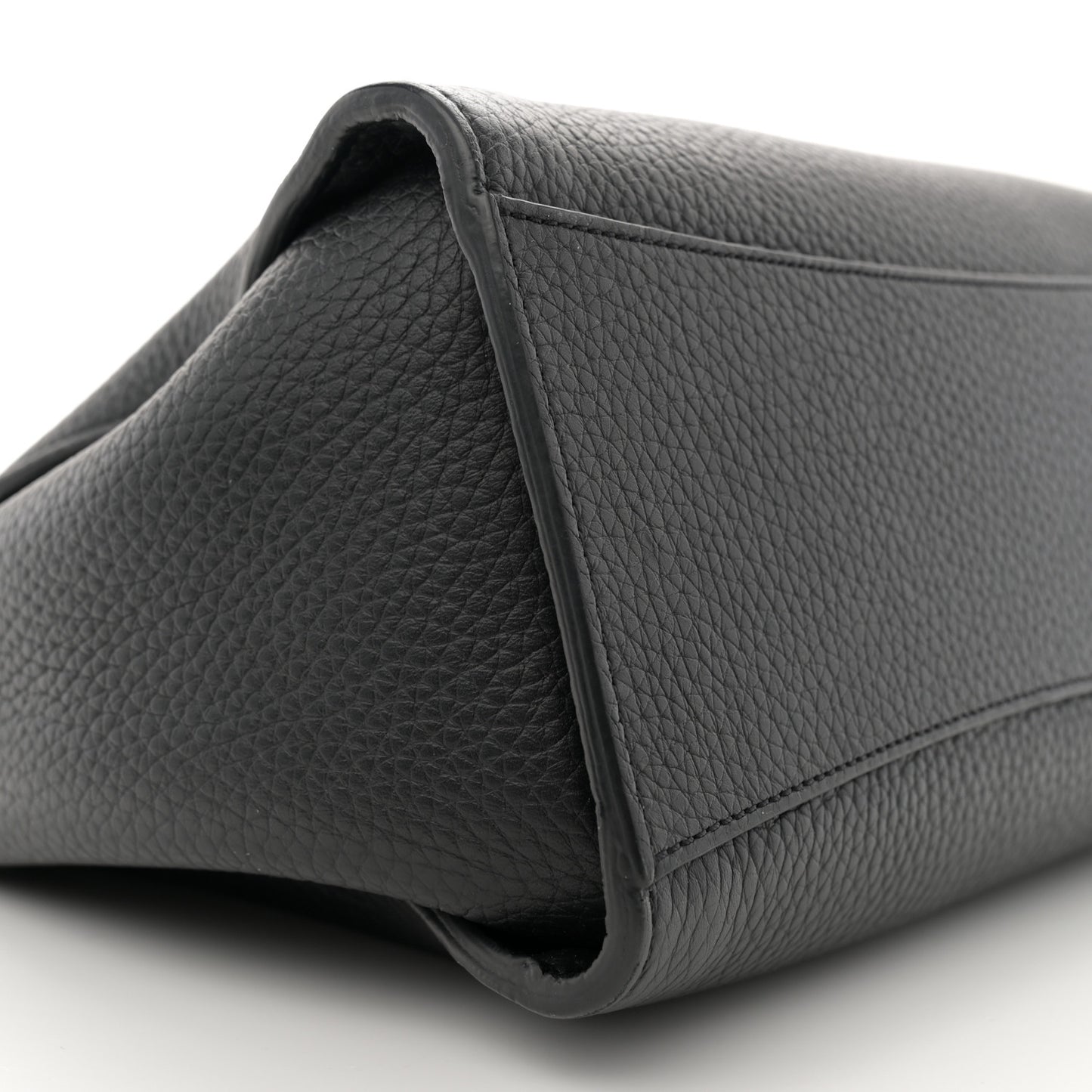 Heavy Grain Small Iris Tote Black