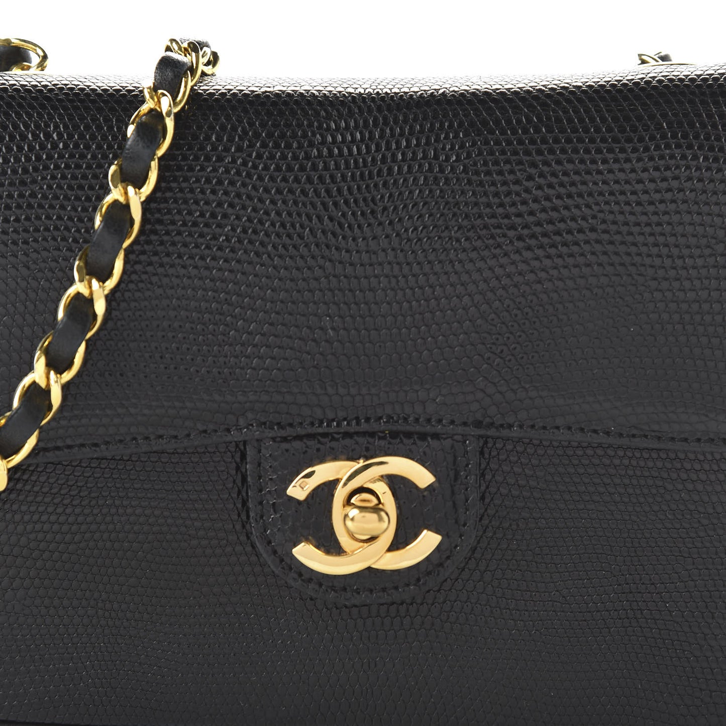 Lizard Mini Square Flap Black