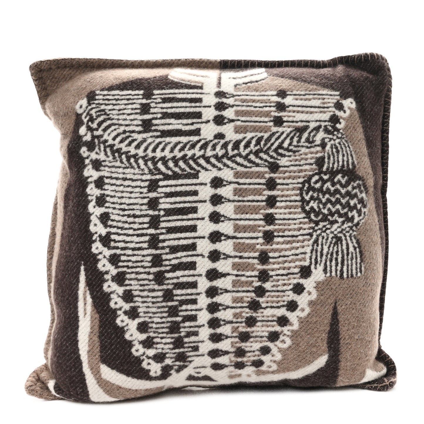 Wool Cashmere Brandebourgs Pillow Ecorce