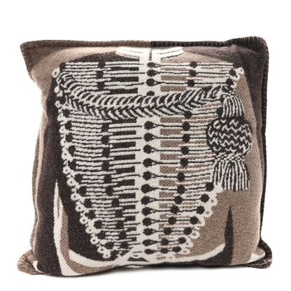 Hermes Wool Cashmere Brandebourgs Pillow Ecorce 1 of 3