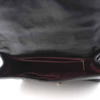 Chanel Glazed Calfskin Large Castle Rock Flap Black 4 of 9