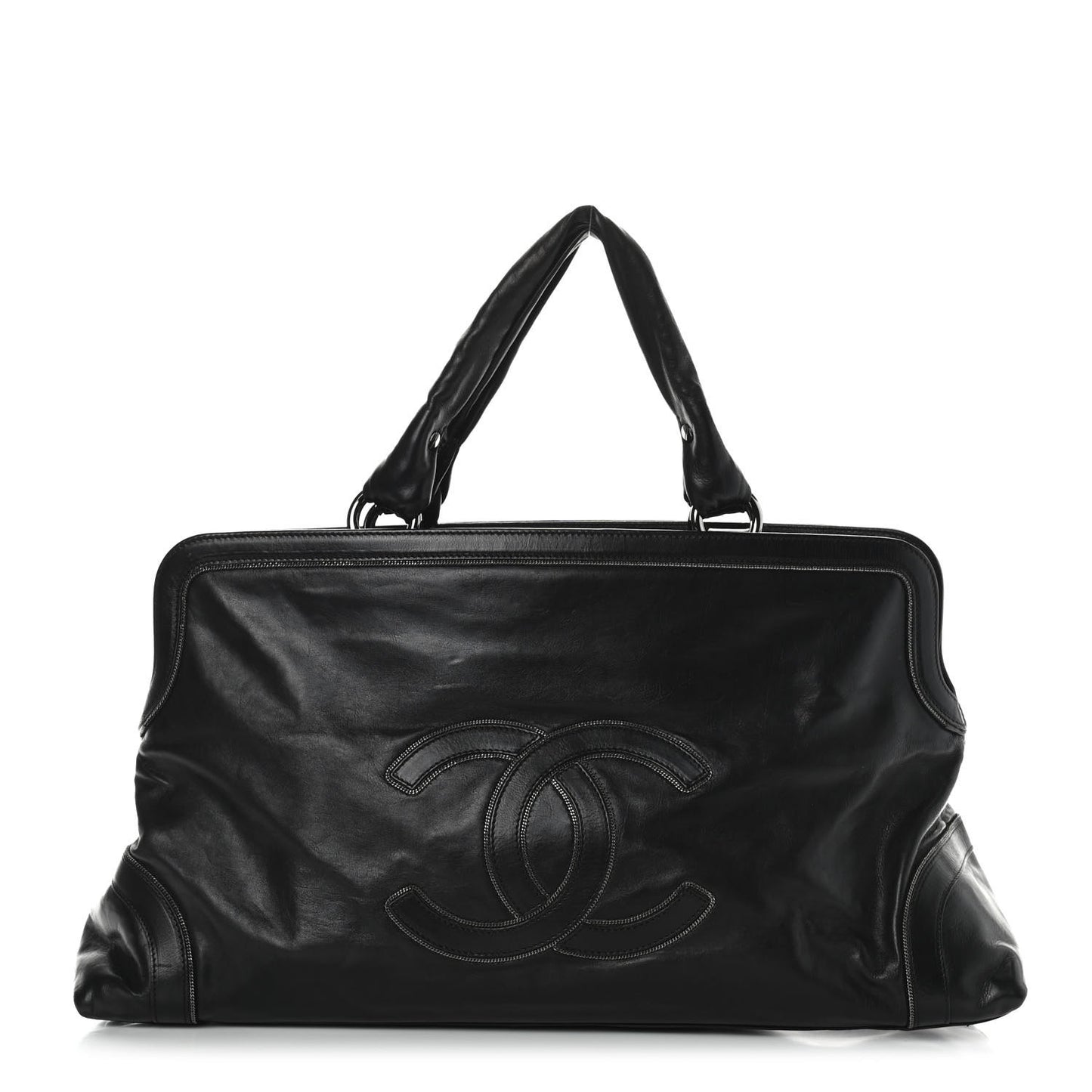 Lambskin East West Soho Shopper Black