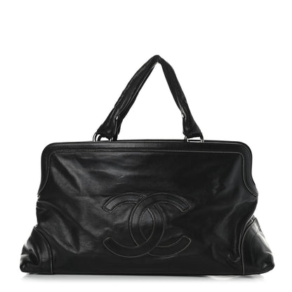 Chanel Lambskin East West Soho Shopper Black 1 of 9