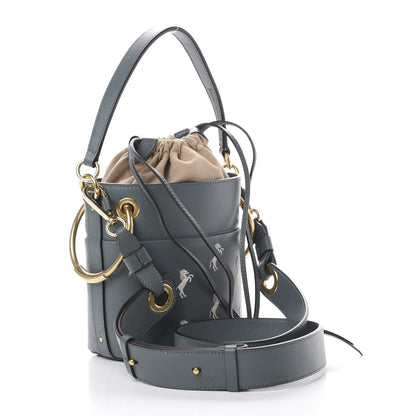 Chloe Smooth Calfskin Little Horses Embroidered Mini Roy Bucket Bag Cloudy Blue 2 of 9