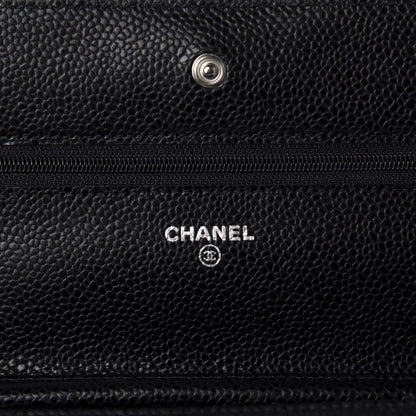 Chanel Caviar Quilted Wallet On Chain WOC Black 8 of 12