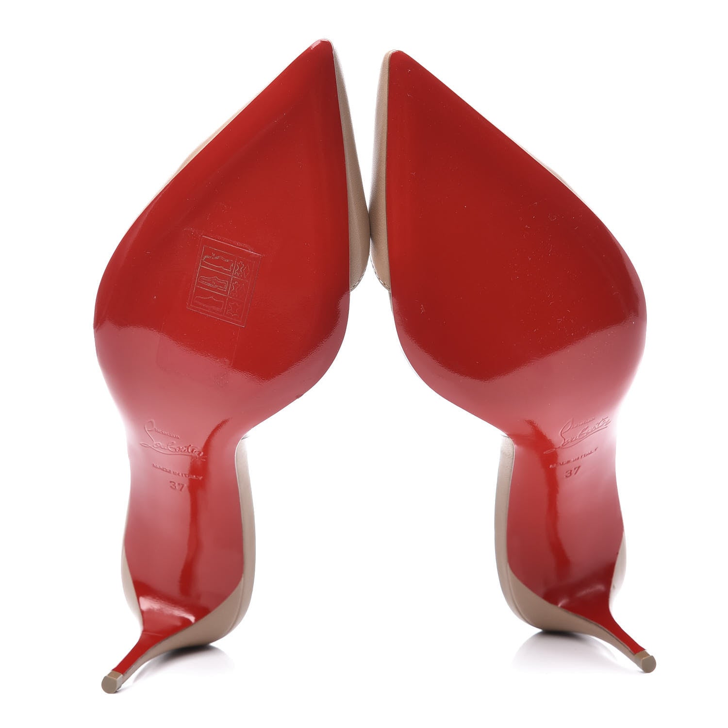 Christian Louboutin Nappa PVC Optisexy 70 Pumps 37 Nude 6 of 10