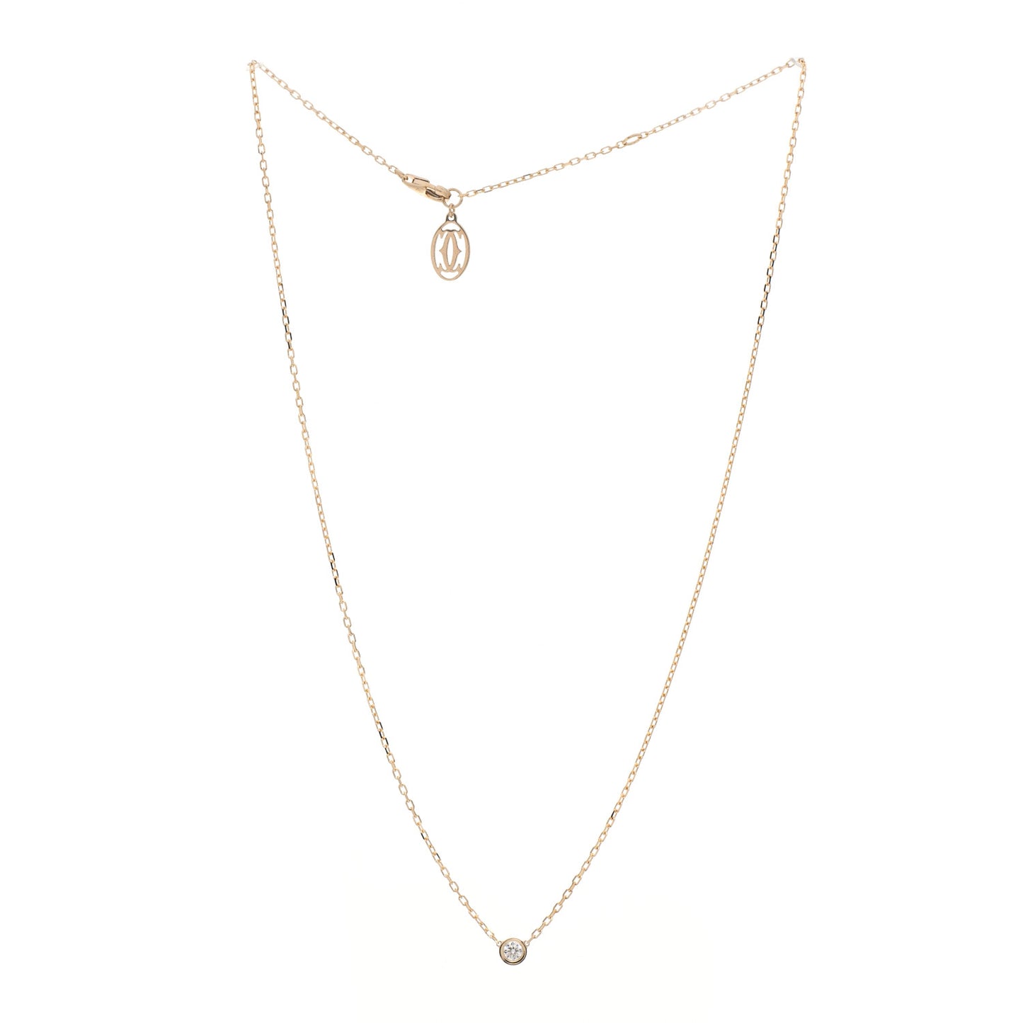 18K Yellow Gold Diamond SM D'Amour Pendant Necklace