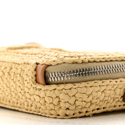 Prada Yarn Raffia Effect Crochet Brique Crossbody Bag Natural 10 of 13