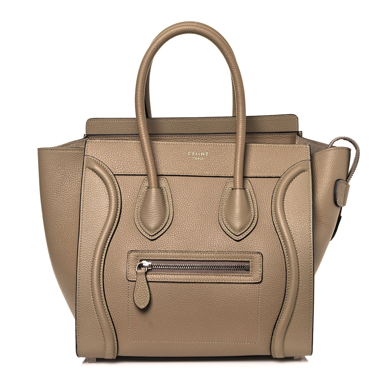 Celine Drummed Calfskin Micro Luggage Dune 1 of 14