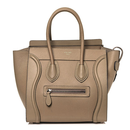 Celine Drummed Calfskin Micro Luggage Dune 1 of 14