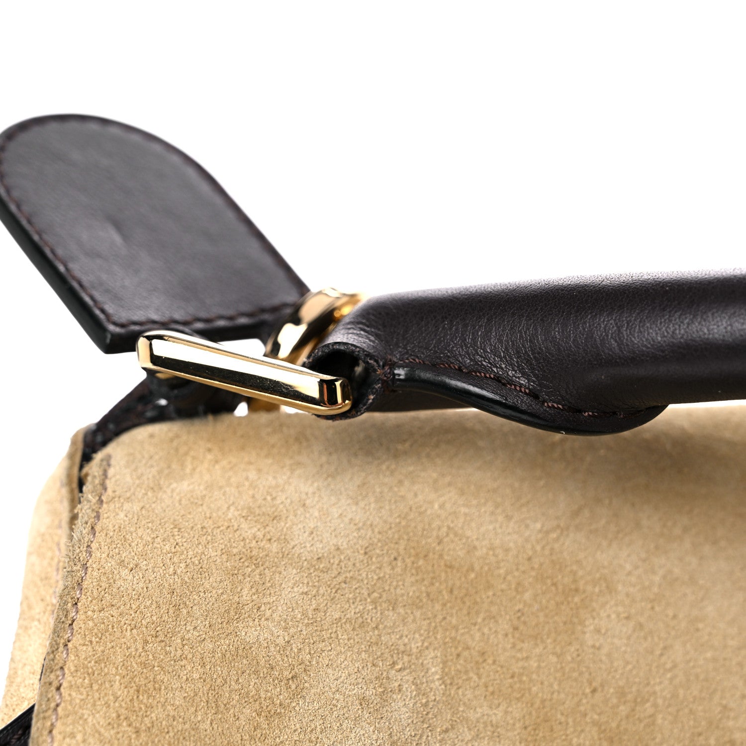 Loewe Suede Medium Puzzle Bag Gold 15 of 17