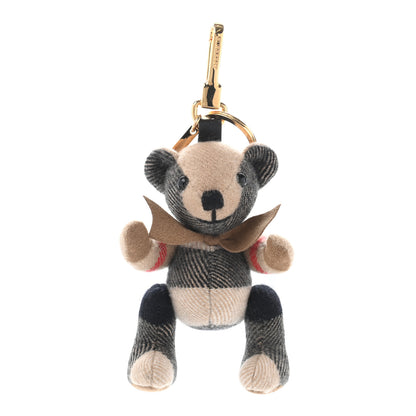 Burberry Cashmere Vintage Check Thomas Bear Bag Charm Camel 1 of 4