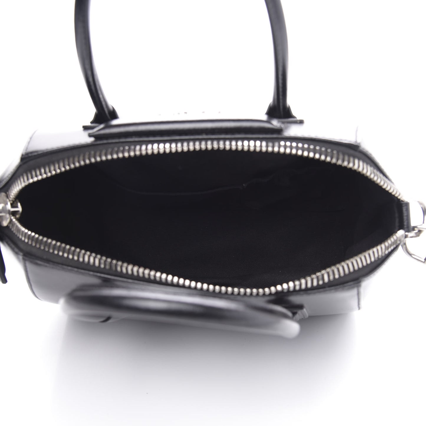 Shiny Lord Calfskin Small Antigona Black