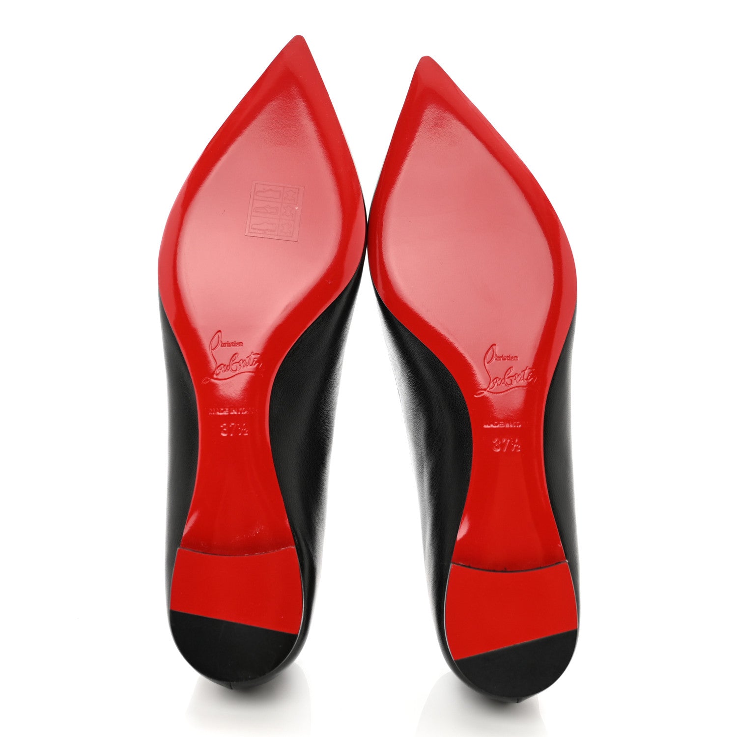 Christian Louboutin Shiny Nappa Ballalla Flats 37.5 Black 5 of 7