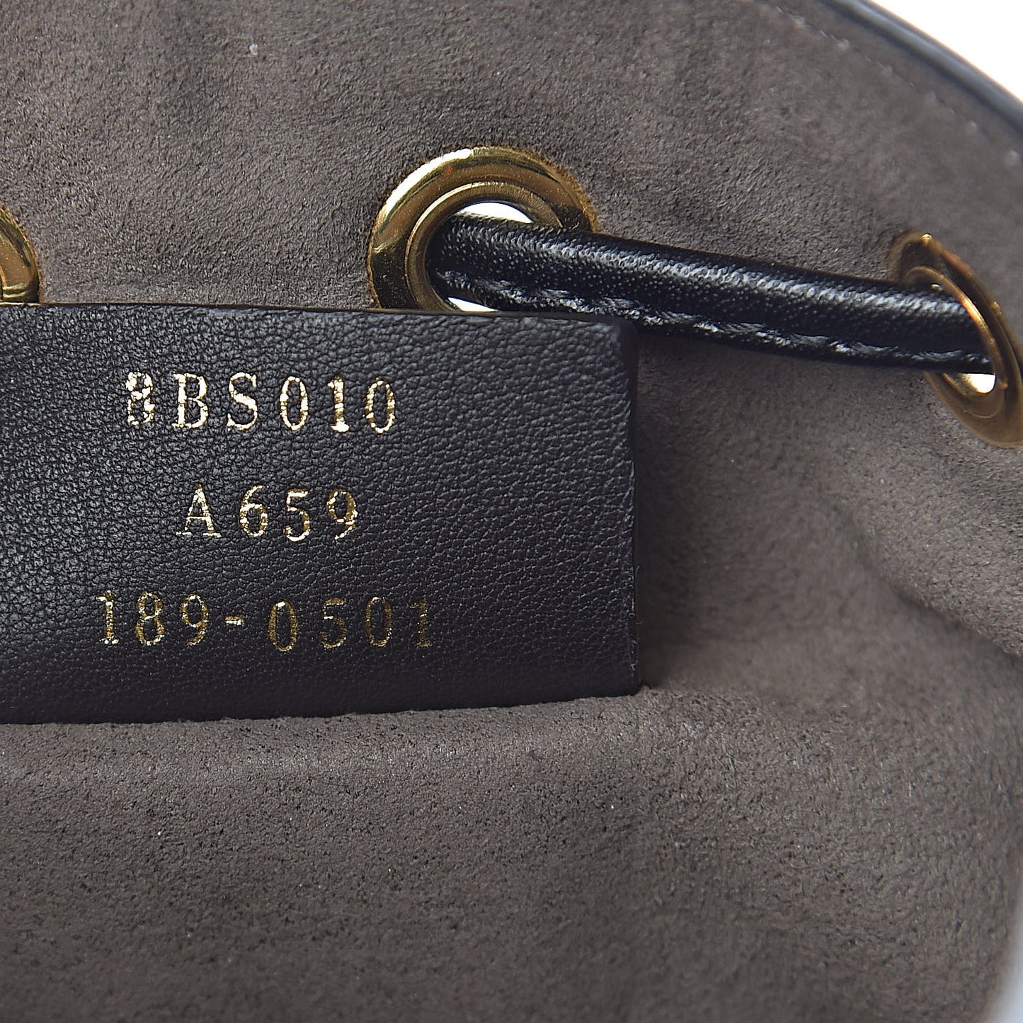 Vitello Liberty F is Fendi Bi-Color FF 1974 Embossed Mini Mon Tresor Bucket Bag Maya Black