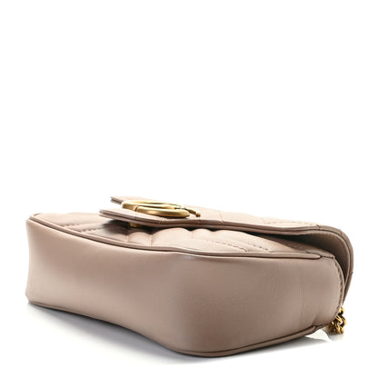 Gucci Calfskin Matelasse Super Mini GG Marmont Shoulder Bag Porcelain Rose 7 of 8
