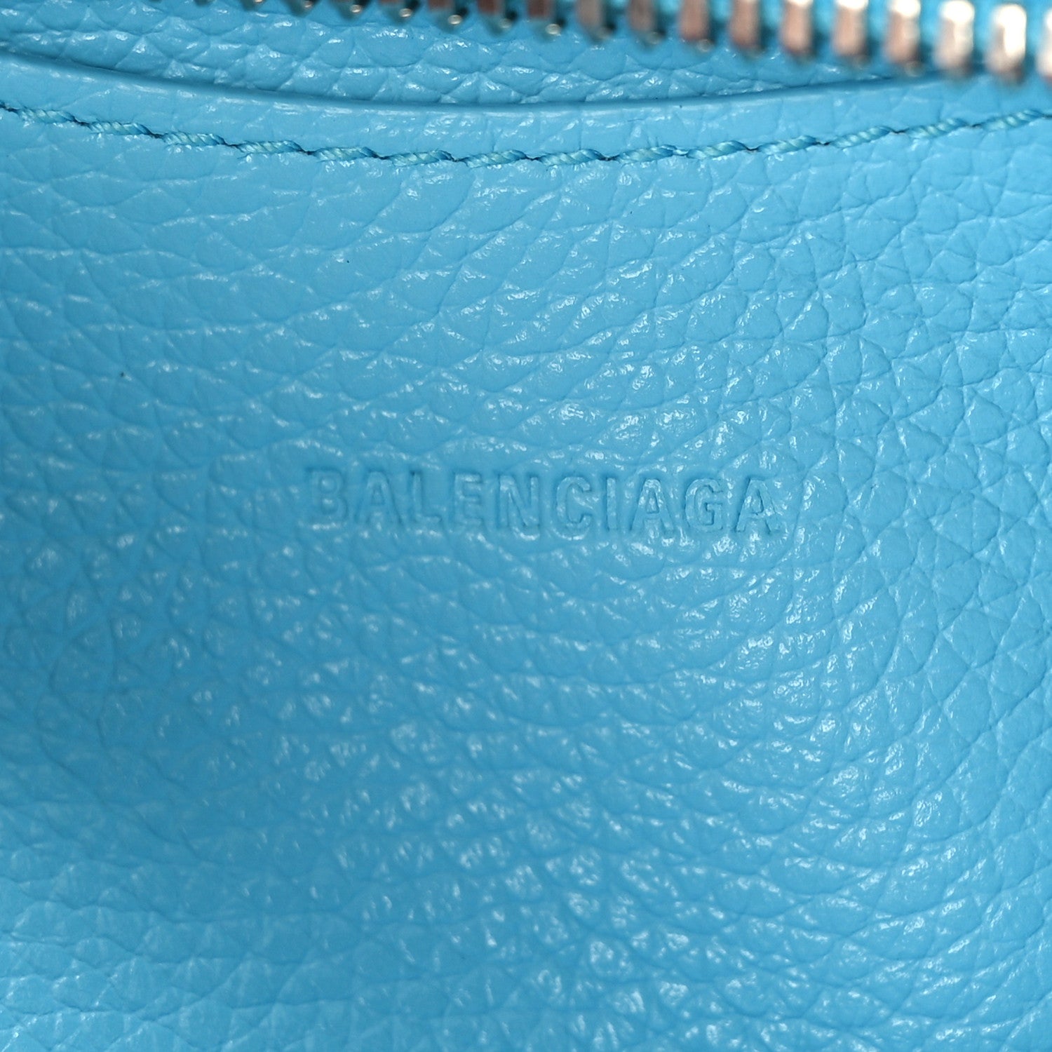 Balenciaga Grained Calfskin Neo Classic Silver Hardware Mini City Azur 6 of 8