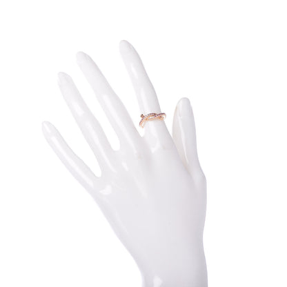 Cartier 18K Pink Gold Pink Sapphire Entrelaces Ring 48 4.5 2 of 7