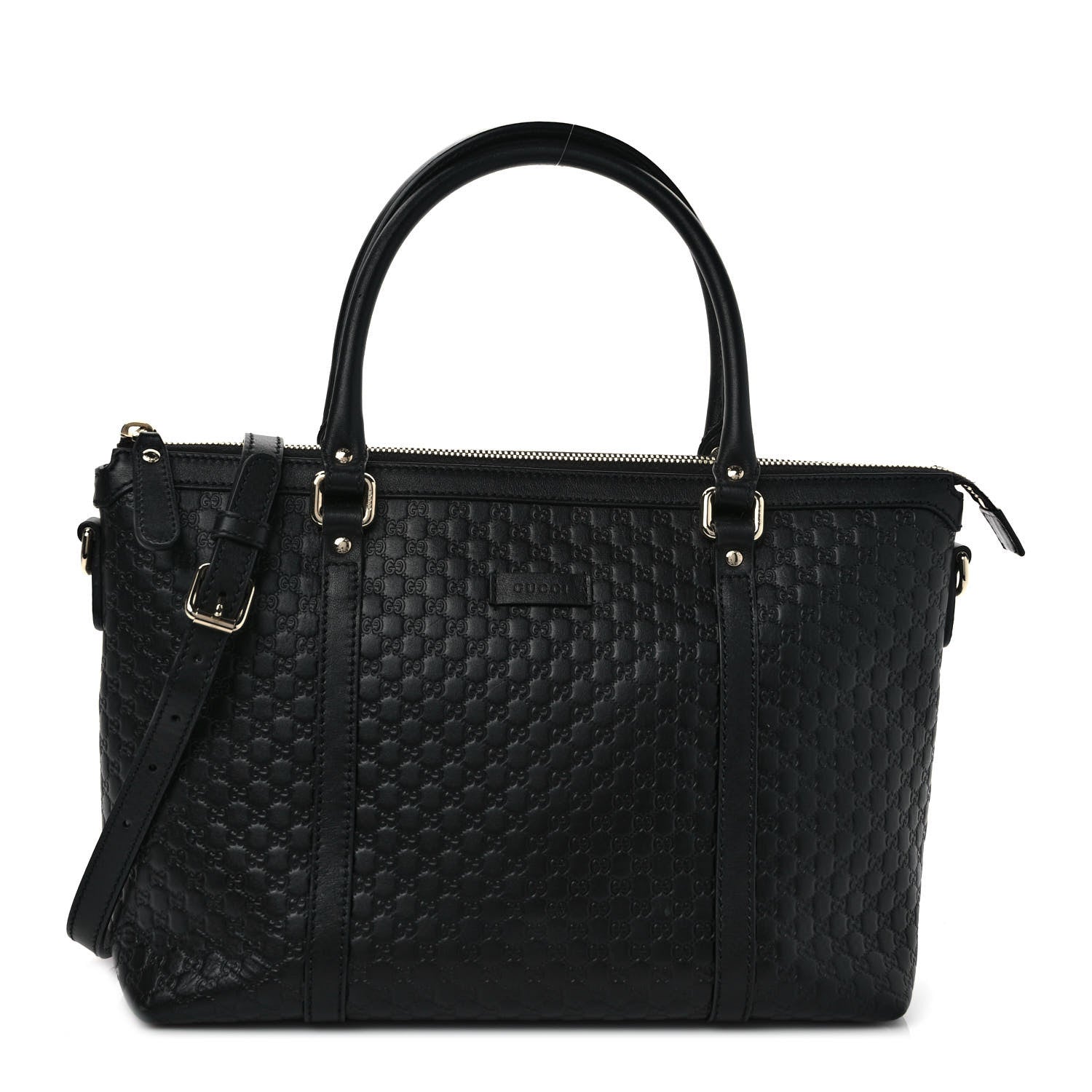 Gucci Soft Microguccissima Small Zippered Satchel Black 1 of 10