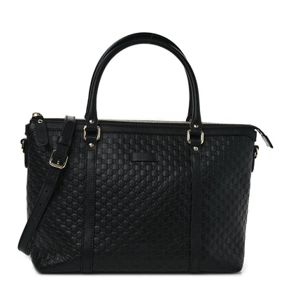 Gucci Soft Microguccissima Small Zippered Satchel Black 1 of 10