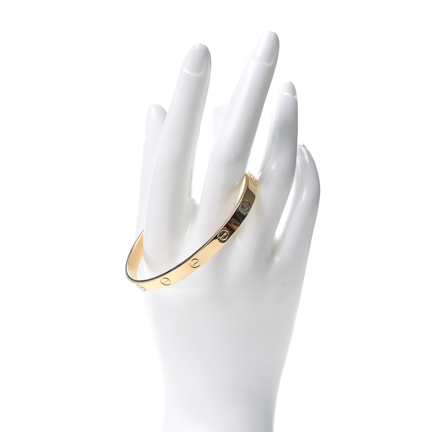18K Yellow Gold LOVE Cuff Bracelet 19