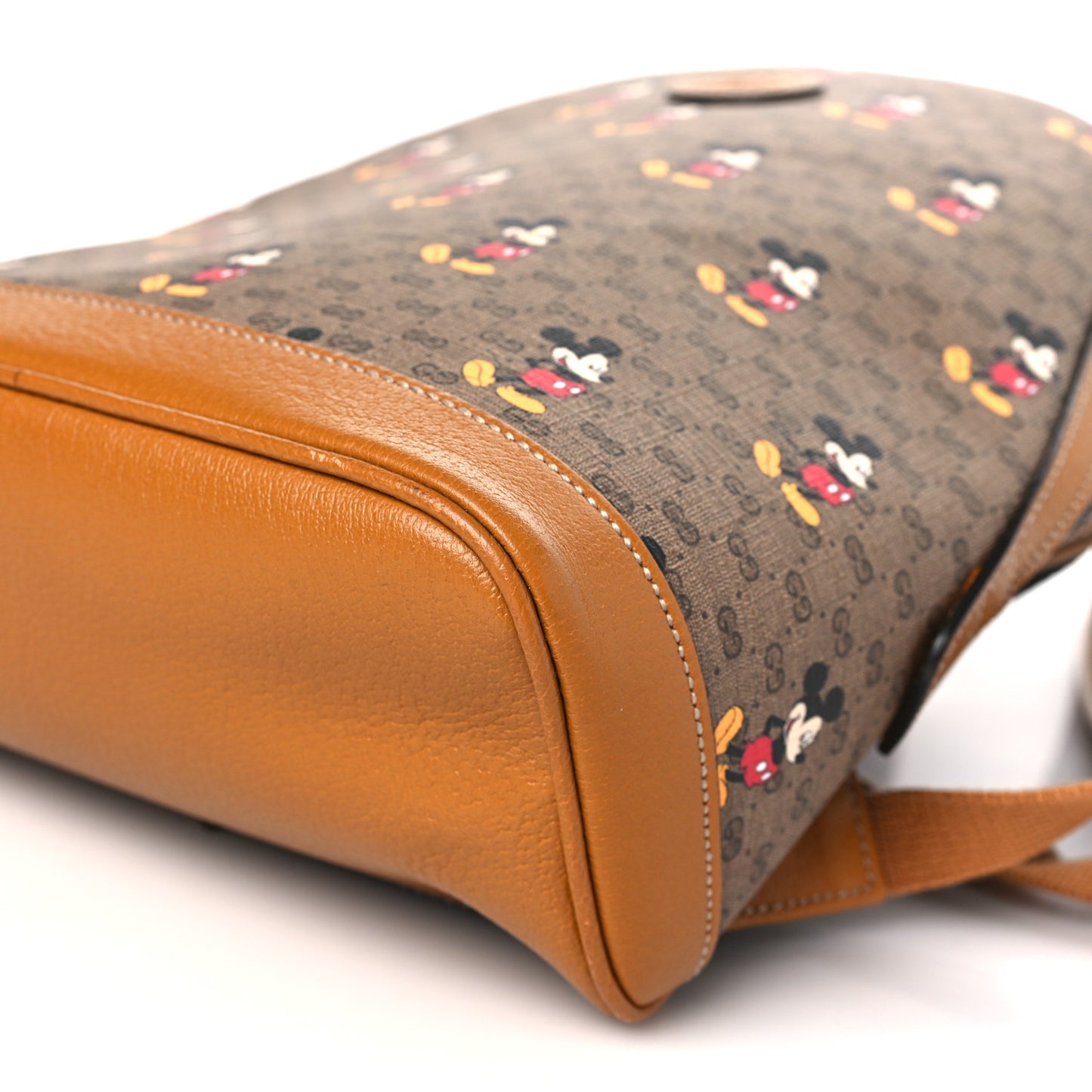 X DISNEY Mini Vintage GG Supreme Monogram Mickey Mouse Small Dome Backpack Beige Vintage Sun Oil