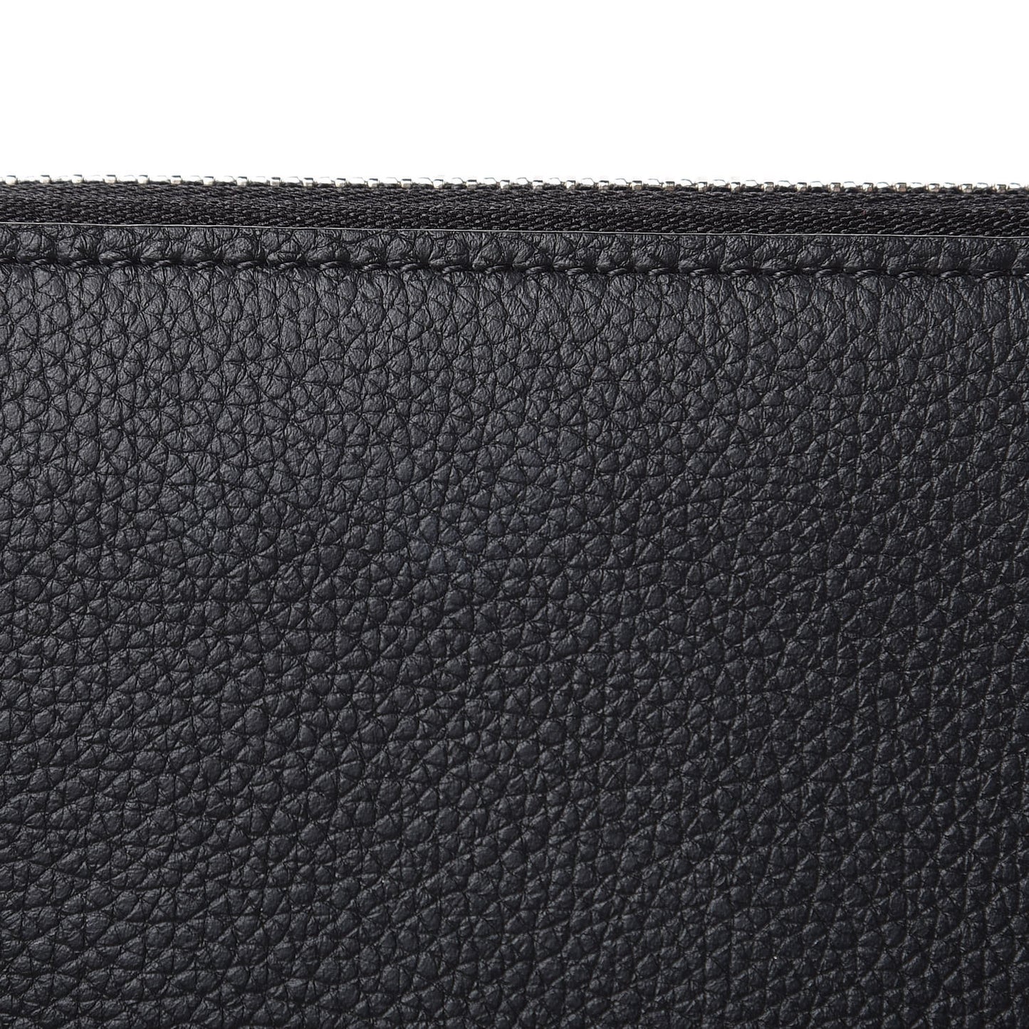 Calfskin Zippy Lockme Wallet Black
