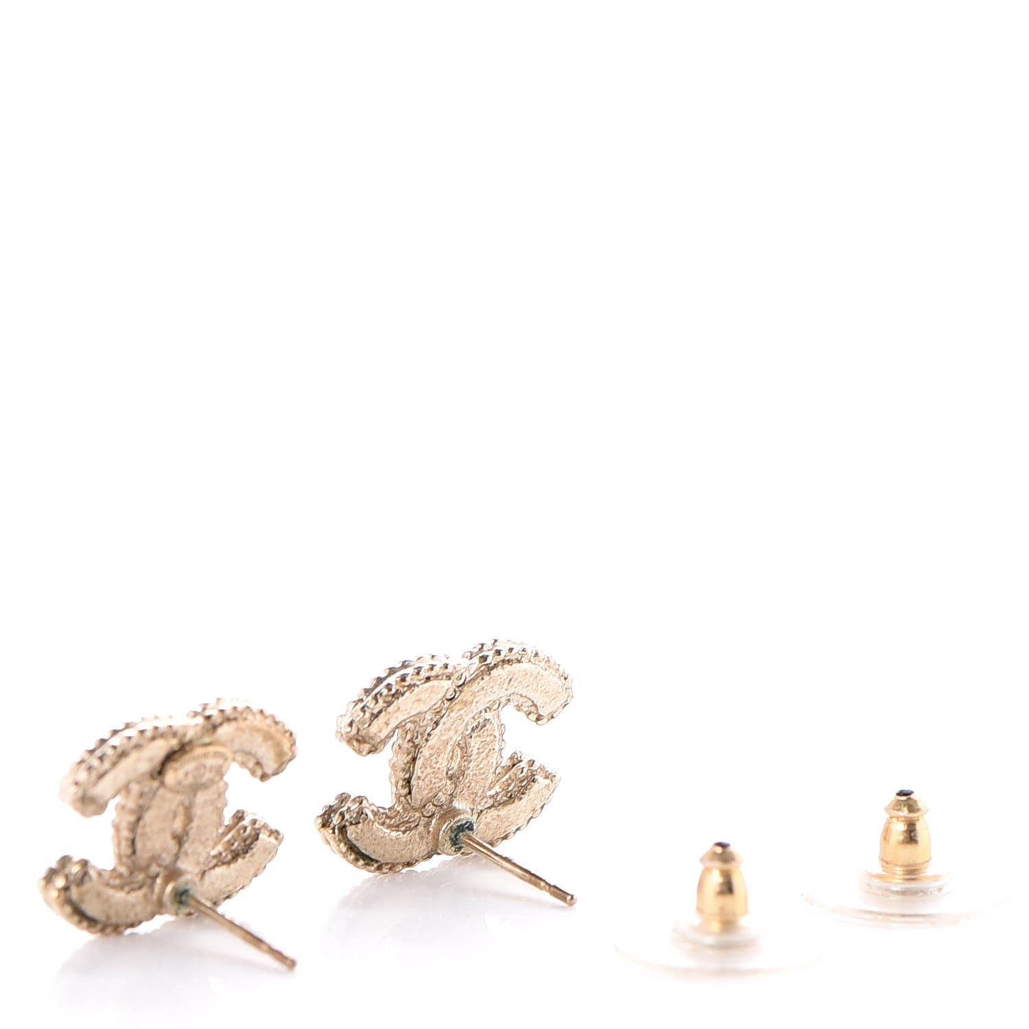 Chanel Pearl CC Earrings Light Gold 3 of 6
