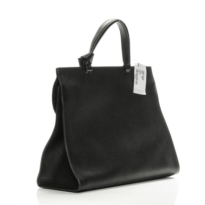 Gucci Calfskin Medium GG Marmont Top Handle Bag Black 3 of 7