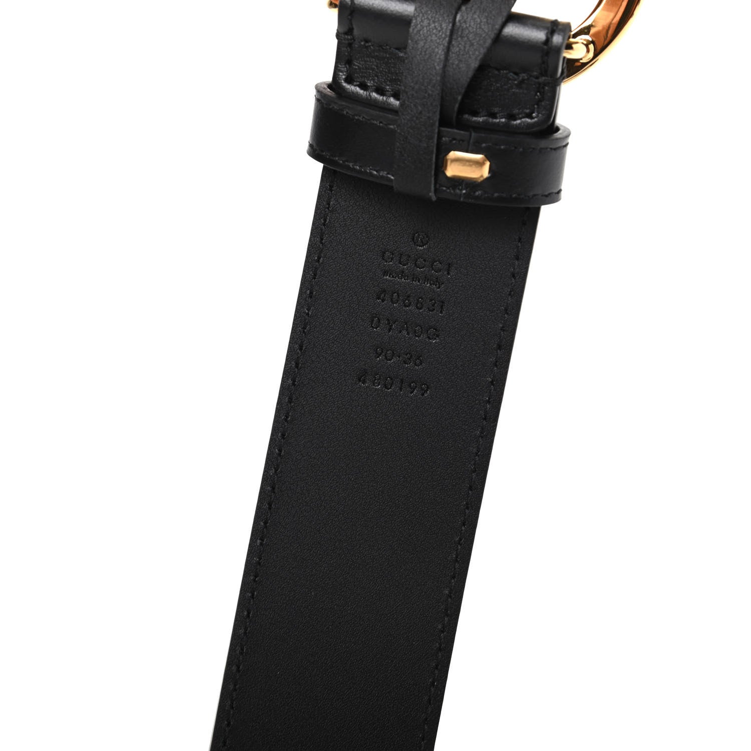 Gucci Plutone Calfskin Double G 40mm Belt 90 36 Black 3 of 5