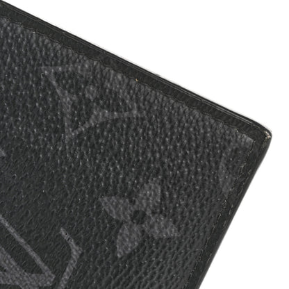 Louis Vuitton Monogram Eclipse Taiga Coin Card Holder Black 8 of 10