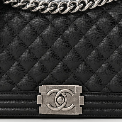 Chanel Caviar Quilted Medium Boy Flap Black 8 of 11