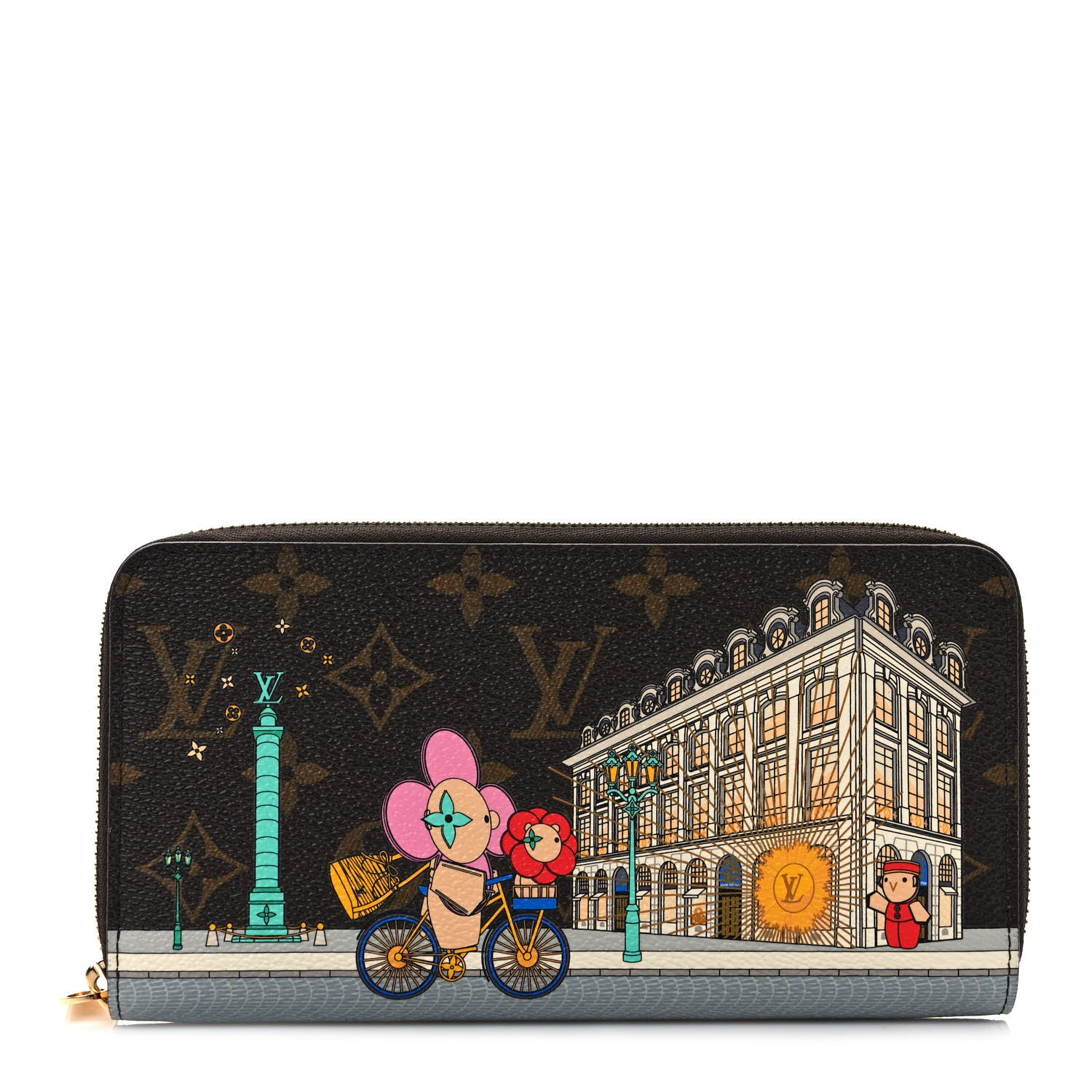 Louis Vuitton Monogram 2022 Christmas Animation Paris Zippy Wallet Pink 1 of 7
