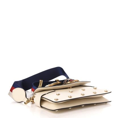 Gucci Nappa Pearl Studded Mini Queen Margaret Broadway Shoulder Bag Mystic White 5 of 12