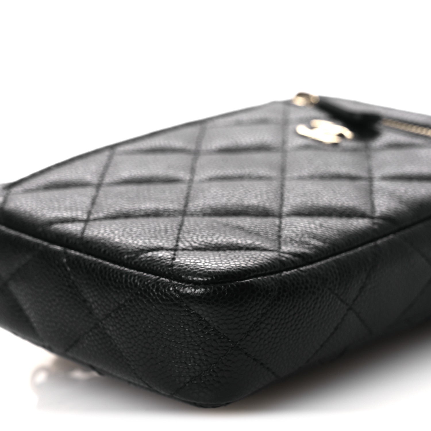 Chanel Caviar Quilted Phone Holder With Chain Black 9 of 9