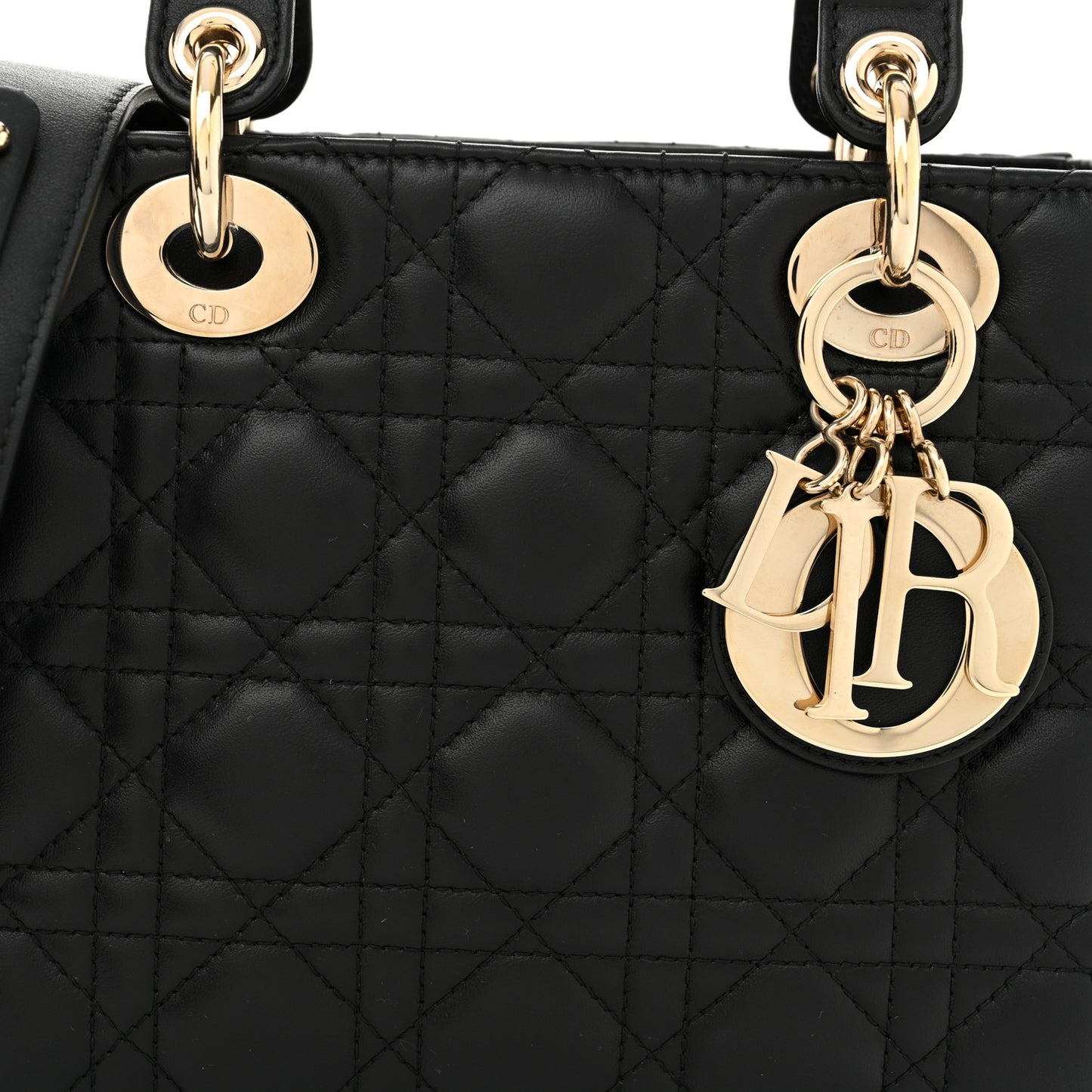 Lambskin Cannage Small My ABCDior Lady Dior Black